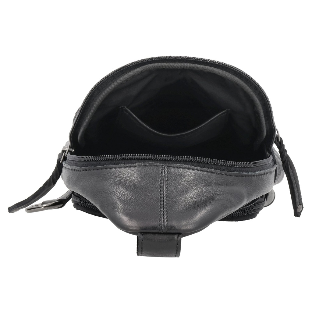 Lady Conceal Taylor Leather Concealed Carry Sling Backpack, Black 3