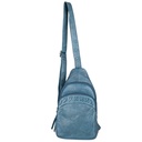 Lady Conceal Taylor Leather Concealed Carry Sling Backpack, Blue 2