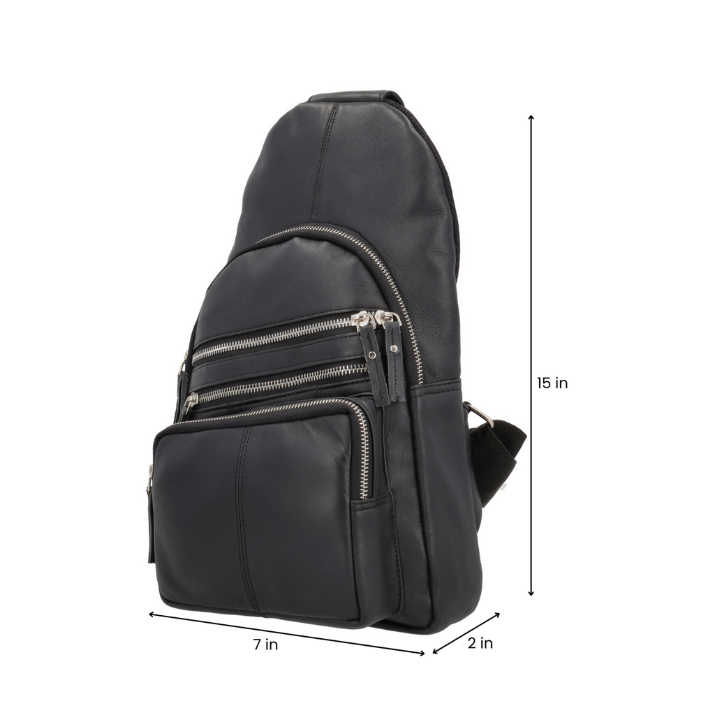 Lady Conceal Weston Lambskin Concealed Carry Sling, Black 2
