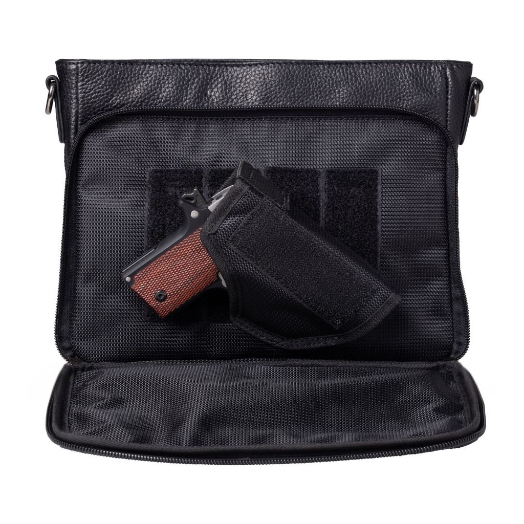 Lady Conceal Zoe Buffalo Leather Concealed Carry Crossbody, Black 2