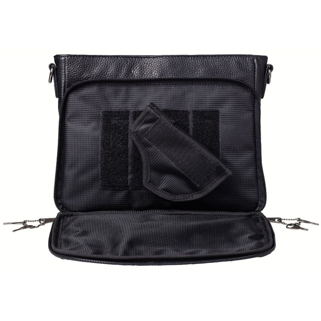 Lady Conceal Zoe Buffalo Leather Concealed Carry Crossbody, Black 3