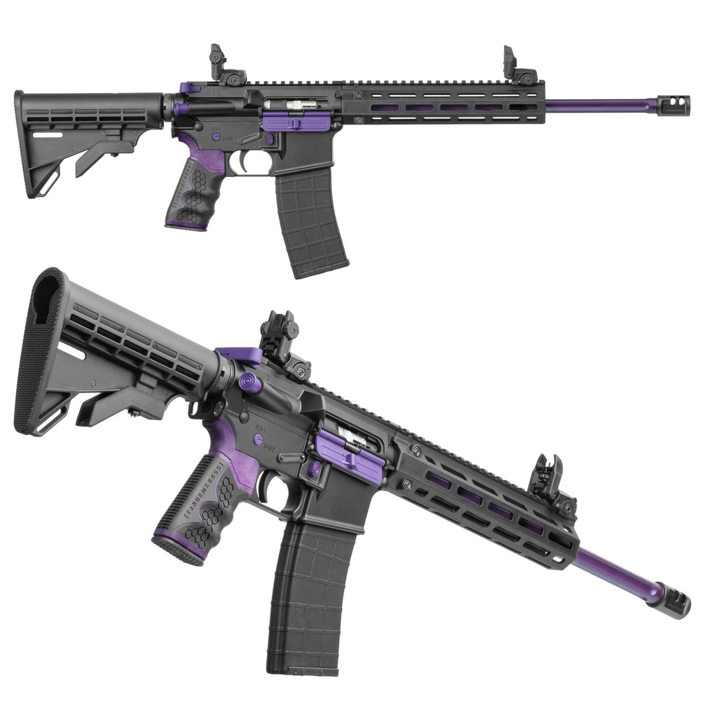 Tippmann Arms M4-22 Redline, 22 LR, 16" Fluted Threaded Barrel, 25+1, Black/Purple (1)