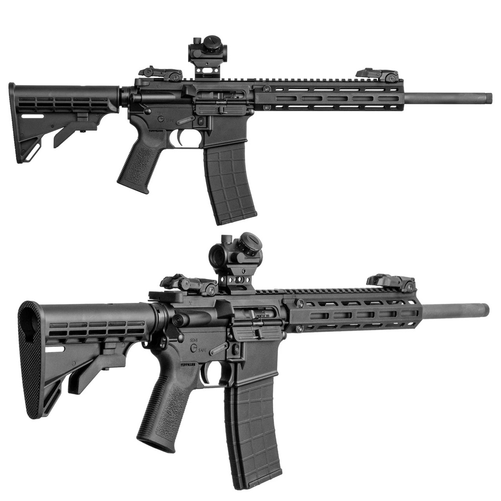 Tippmann Arms M4-22 LTE TS-20 with Red Dot, 22 LR, 16" Threaded Barrel, 25+1, Black (1)