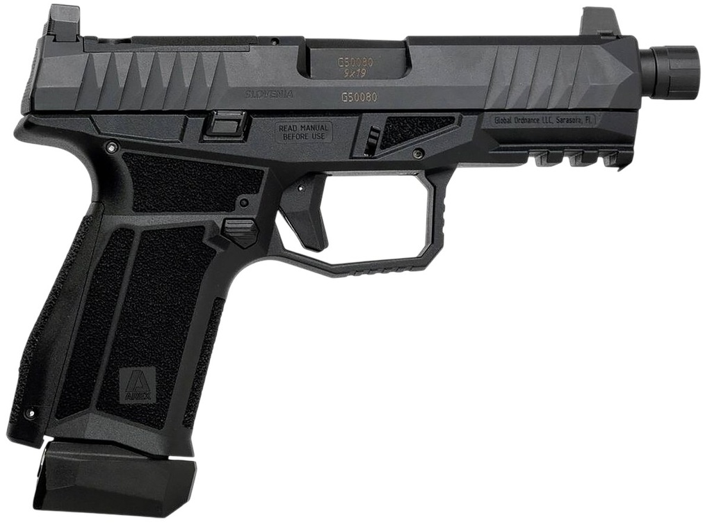 [PROD26-00105] GLOBAL ORDNANCE LLC 815537024791 DELTA M GEN2 9MM LUGER 15+1 4" BLACK THREADED BARREL, BLACK NITRIDE OPTIC CUT/SERRATED SLIDE, BLACK FRAME, AMBIDEXTROUS