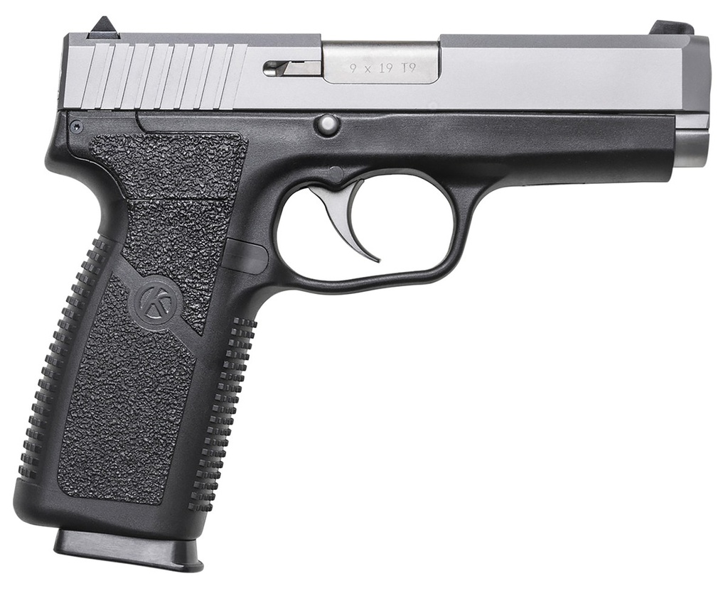 KAHR ARMS CT9093N CT9  9MM LUGER 8+1 4" BARREL, BLACK POLYMER FRAME, SERRATED MATTE STAINLESS STEEL SLIDE, TEXTURED POLYMER GRIP & FRONT NIGHT SIGHT