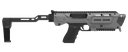 META TACTICAL LLC MX1-PS-GY MX-1 CONVERSION KIT COMPATIBLE W/GLOCK, GRAY ALUMINUM FRAME W/M-LOK & PICATINNY RAIL, BLACK POLYMER FOLDING STABILIZER