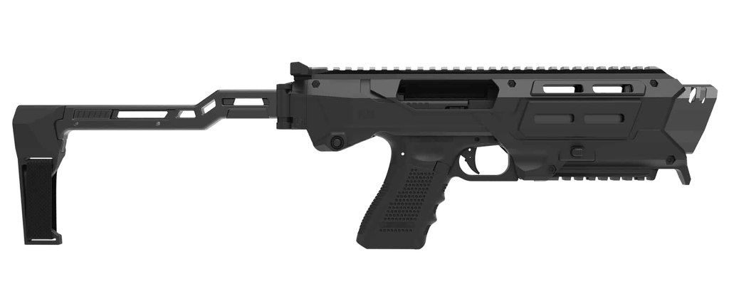 [18393] META TACTICAL LLC MX1-PS-BK MX-1 CONVERSION KIT COMPATIBLE W/GLOCK, ALUMINUM FRAME W/M-LOK & PICATINNY RAIL, BLACK POLYMER FOLDING STABILIZER