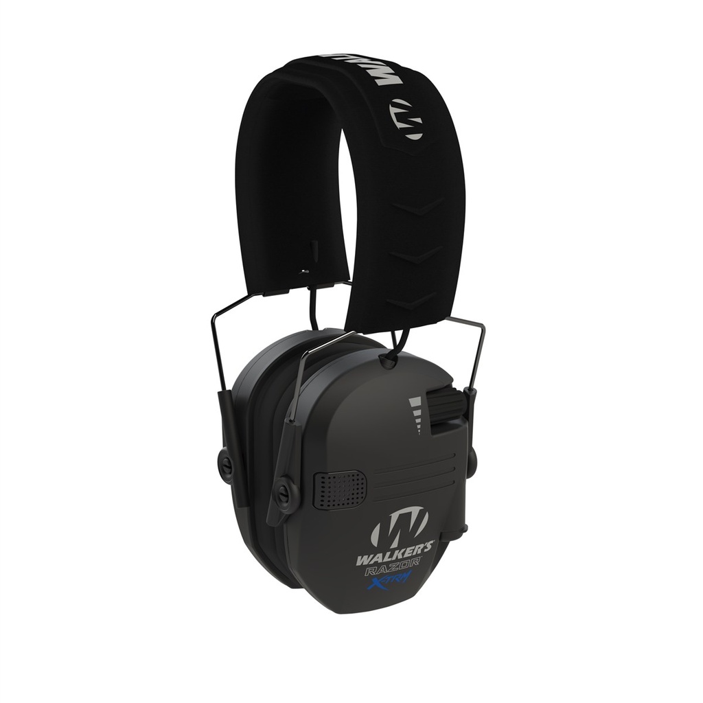 Walker's GWPXDRSEM Razor X-Trm Digital Electronic Muff 21 dB Over the Head Black Polymer
