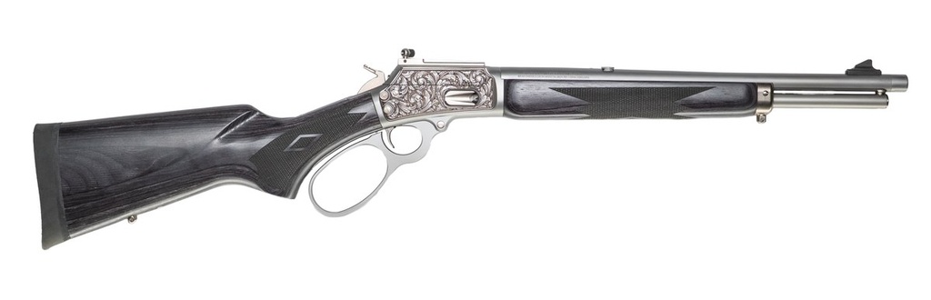 [PROD26-00148] CNC FIREARMS CNCRAZ10MM MARLIN 1894 SBL WILD BOAR 10MM AUTO 16" POLISHED STAINLESS STEEL, POLISHED ENGRAVED RECEIVER, GRAY FIXED LAMINATE STOCK