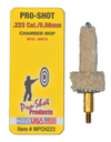 PRO-SHOT MPCH223 CHAMBER MOP MILITARY STYLE .223 REM/5.56X45MM NATO AR PLATFORM #8-32 THREAD 100% COTTON MOP BRASS CORE