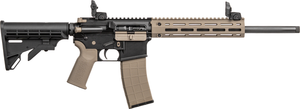 TIPPMANN ARMS A101224 M4 LTE MSR 22 LR 25+1 16" BLACK PARKERIZED THREADED BARREL, FLAT DARK EARTH ALUMINUM RECEIVER W/PICATINNY RAIL, M-LOK HANDGUARD, BLACK ADJ CAR15 POLYMER STOCK, FDE GEN2 GRIP, RIG