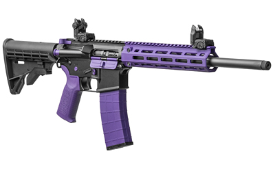 [18049] TIPPMANN ARMS A101222 M4-22 LTE 22 LR 25+1 16" BLACK PARKERIZED THREADED BARREL, MATTE BLACK ALUMINUM RECEIVER W/PICATINNY RAIL, PURPLE M-LOK HANDGUARD, COMPOSITE FOREND, BLACK POLYMER STOCK, PURPLE G