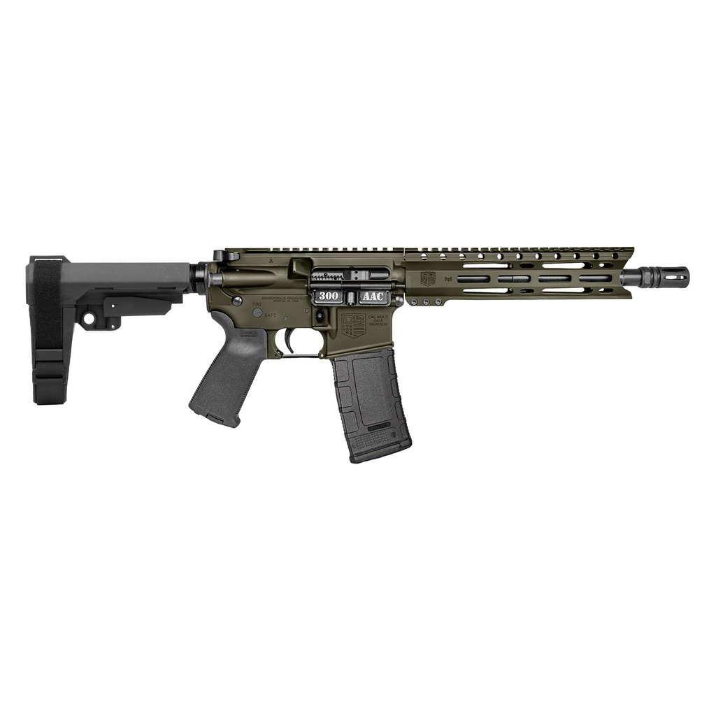 [18040] DIAMONDBACK FIREARMS DB-15 PIST 300BLK ODG 10" SBA3