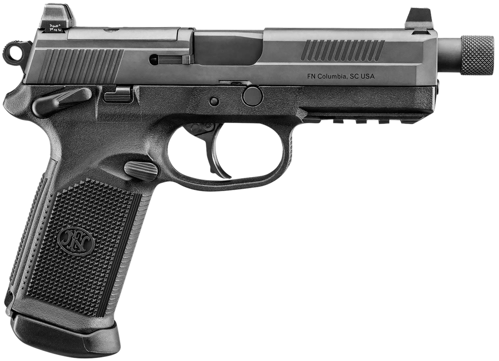 FN FNX-45 Tactical, 45 ACP, 5.3" Threaded Barrel, 15+1, Black, Optic Ready