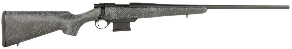 HOWA HCE308GW 1500 CARBON ELEVATE 308 WIN 5+1 24" WRAPPED CARBON FIBER THREADED BARREL, BLUED DRILLED & TAPPED STEEL RECEIVER, FIXED STOCKY'S BLACK W/GRAY WEBBING CARBON FIBER STOCK, RIGHT HAND