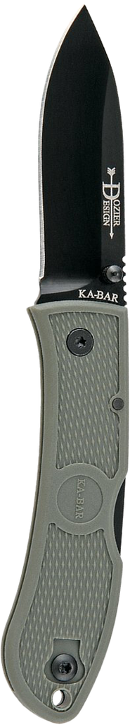 [17949] KA-BAR 4062FG DOZIER HUNTER 3" FOLDING DROP POINT PLAIN JAPANESE AUS-8A SS BLADE ZYTEL FOLIAGE GREEN HANDLE