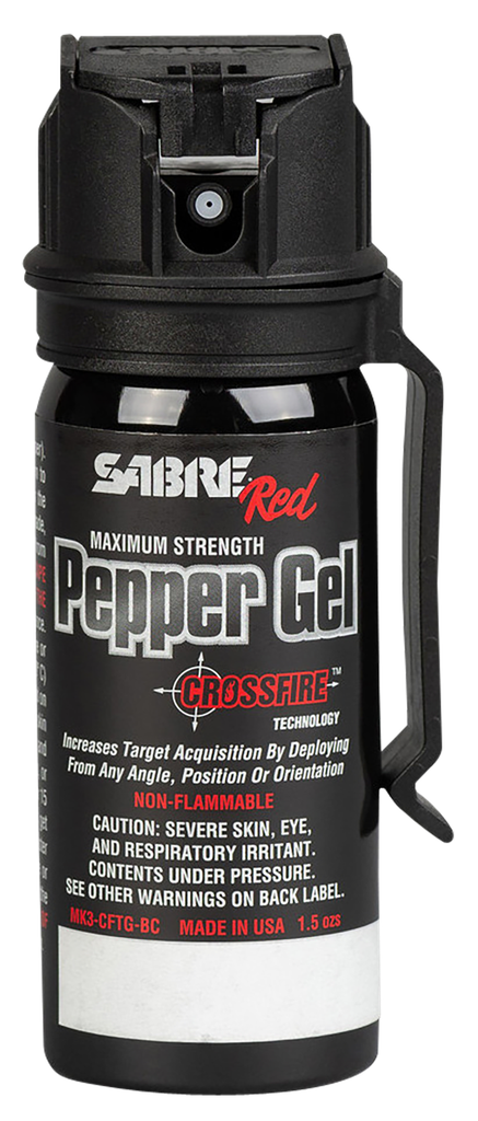 [17891] SABRE MK3CFTGBC CROSSFIRE PEPPER GEL 18 BURSTS RANGE 18 FT BLACK