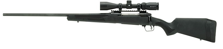 [PROD26-00191] SAVAGE ARMS 58131 110 APEX HUNTER XP 400 LEGEND 4+1 18" CARBON STEEL, BLACK, SYNTHETIC ACCUFIT STOCK, VORTEX CROSSFIRE II 3-9X40MM SCOPE LEFT HAND