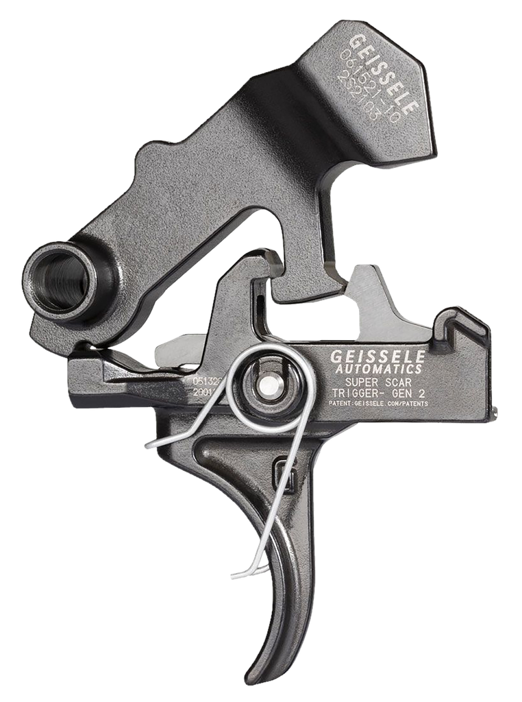 [17724] GEISSELE AUTOMATICS 05157 SUPER SCAR  BLACK OXIDE CURVED TRIGGER TWO-STAGE 3.20-4.60 LBS DRAW WEIGHT FOR FN SCAR