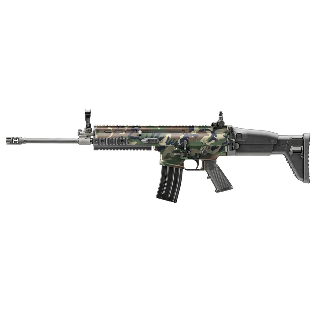 FN SCAR 16S, 5.56 NATO, 30-Round, Woodland Camo