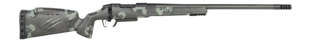 [PROD26-00202] FIERCE FIREARMS RIVSCX25CM22BF CARBON RIVAL XP 2.0 25 CREEDMOOR 3+1 22" CARBON FIBER MATCH GRADE BARREL, BLACK CERAKOTE STAINLESS STEEL DRILLED & TAPPED RECEIVER, FOREST CAMO PUSH BUTTON ADJ CHEEK PIE
