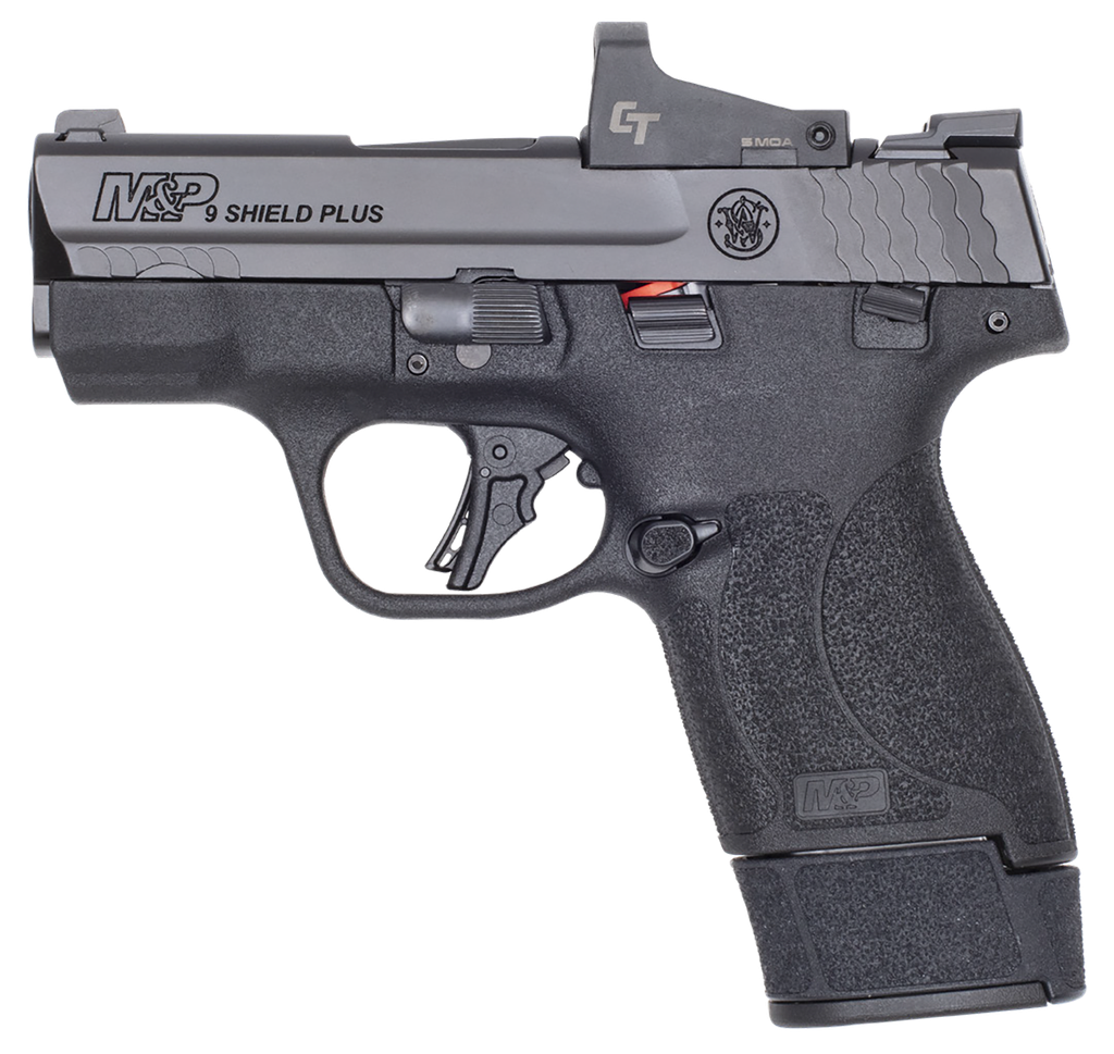 Smith & Wesson M&P9 Shield Plus, 9mm, 3.1" Barrel, 10 & 15-Round Mags, Black