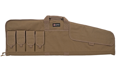 [17596] GPS BAGS SRC42FDE SINGLE RIFLE CASE FLAT DARK EARTH 600D POLYESTER W/ MAG POUCH LOCKABLE ZIPPERS & FLEECE-LINING
