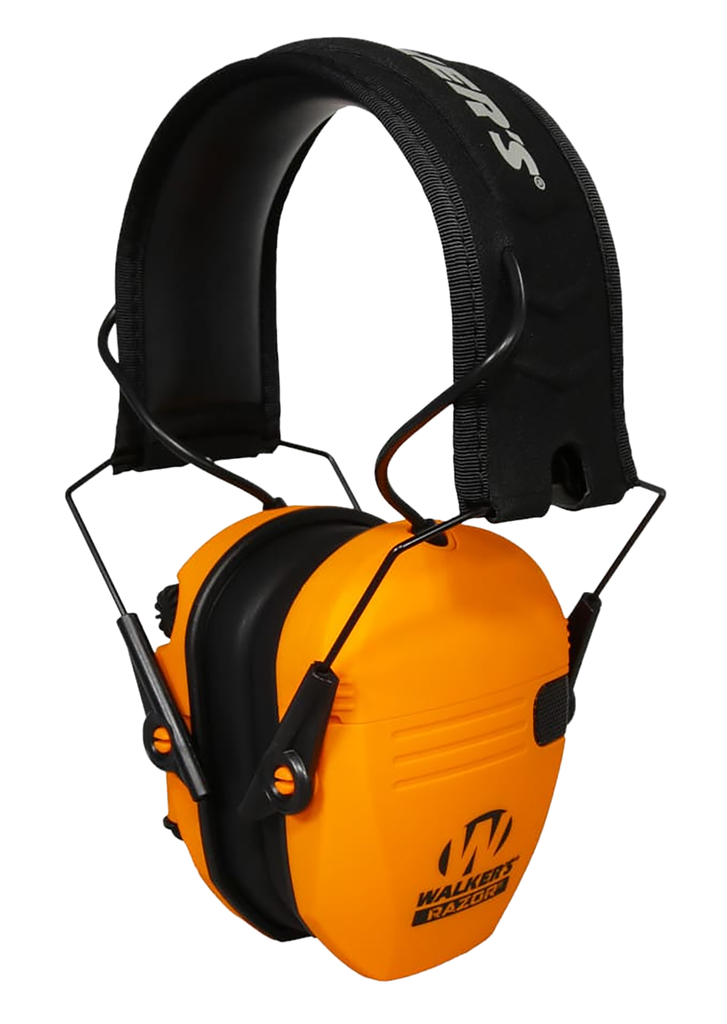 [17345] WALKER'S GWPRSEMBLZ RAZOR SLIM ELECTRONIC MUFF 23 DB OVER THE HEAD BLAZE ORANGE/BLACK POLYMER