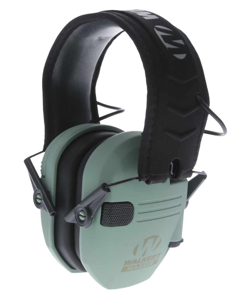 [17343] WALKER'S GWPRSEMSGN RAZOR SLIM ELECTRONIC MUFF 23 DB OVER THE HEAD SAGE GREEN/BLACK POLYMER