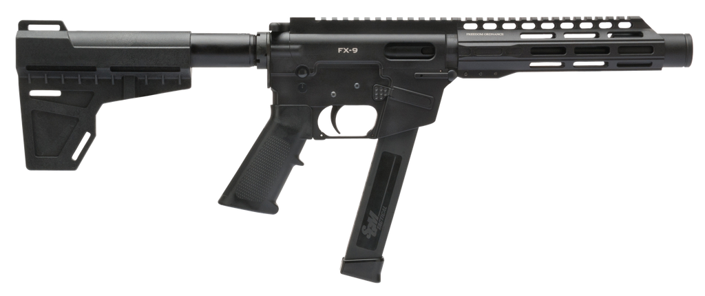 Freedom Ordnance FX-9 Pistol, 9mm, 8.25" Barrel, 33+1, KAK Shockwave Brace
