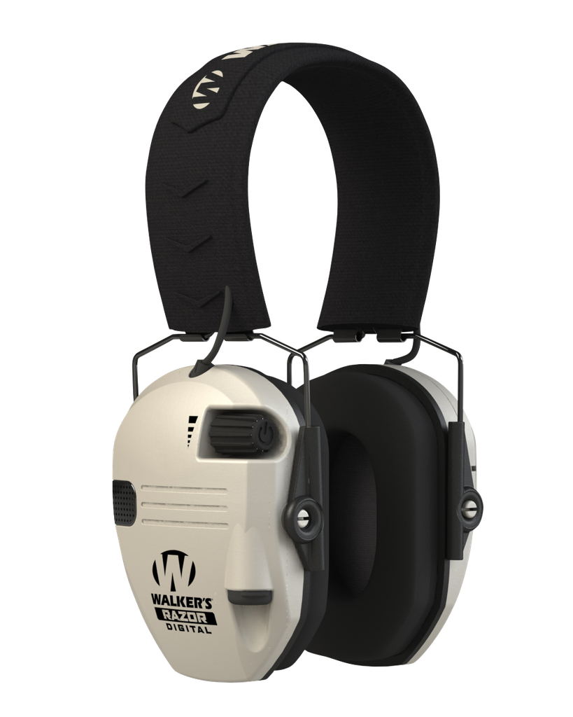 [17204] WALKER'S GWPDRSEM RAZOR PRO DIGITAL ELECTRONIC MUFF 23 DB OVER THE HEAD BONE/BLACK POLYMER