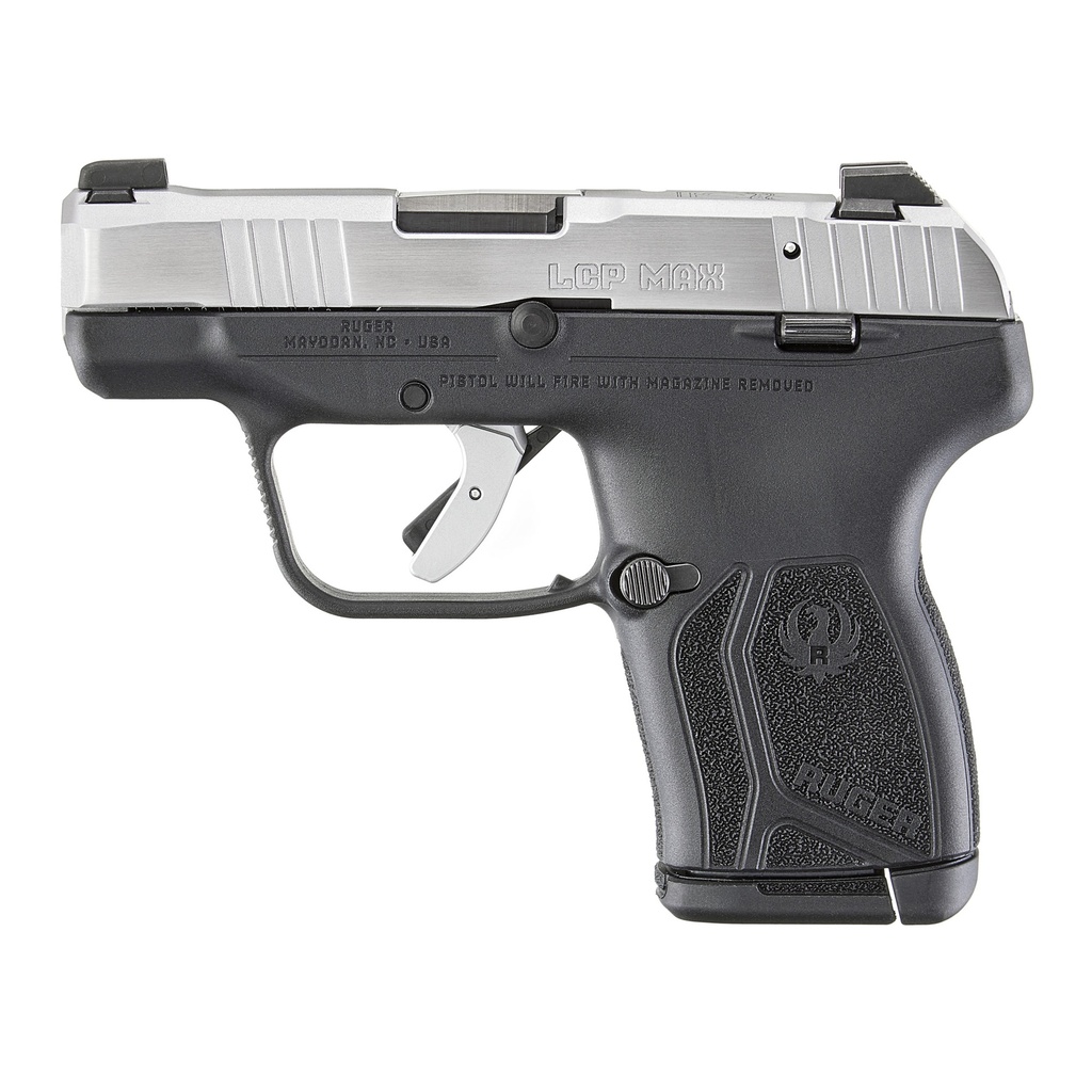 Ruger LCP MAX, 380 ACP, 2.8" Barrel, 10-Round, Black/Silver