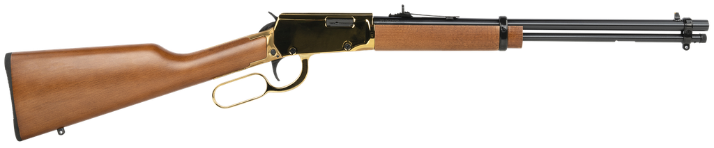 [16936] ROSSI RL22181WD-GLD1 RIO BRAVO  22 LR 15+1 18" POLISHED BLACK BARREL, GOLD METAL REC, HARDWOOD FURNITURE