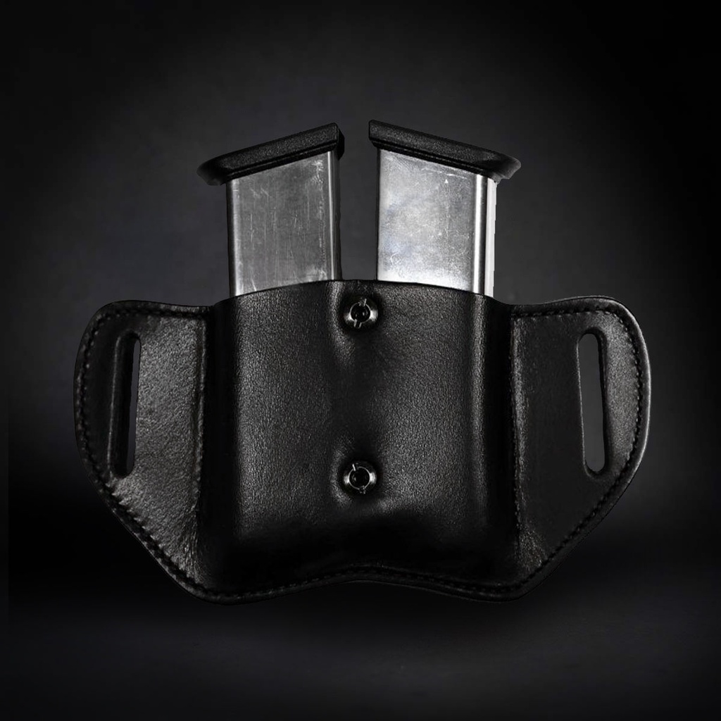 [16967] Urban Carry LockLeather OWB Double Magazine Holster, Ambidextrous, Black