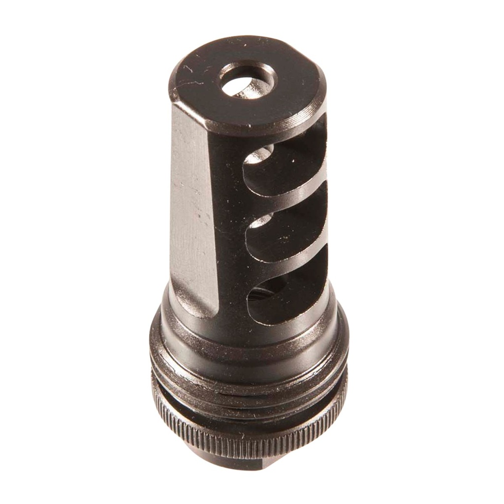 [16883] SILENCERCO AC142 ASR MUZZLE BRAKE BLACK STEEL WITH 1/2"-28 TPI THREADS FOR 5.56X45MM NATO