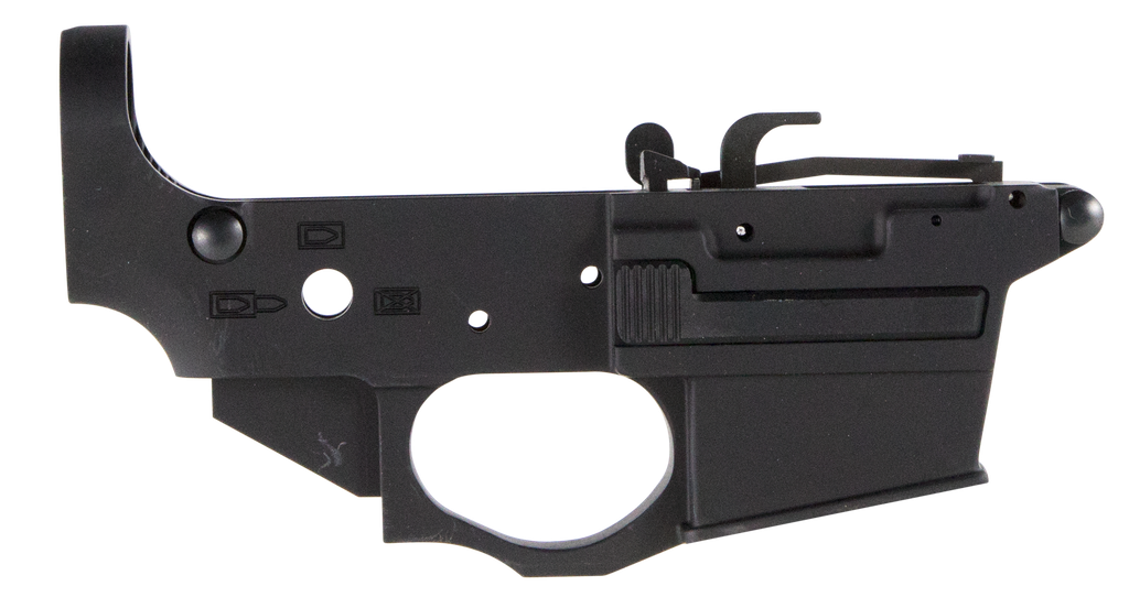 [16830] SPIKES TACTICAL STLS920 SPIDER STRIPPED LOWER RECEIVER 9MM LUGER 7075-T6 ALUMINUM BLACK ANODIZED FOR AR-15, COMPATIBLE W/GLOCK MAGS