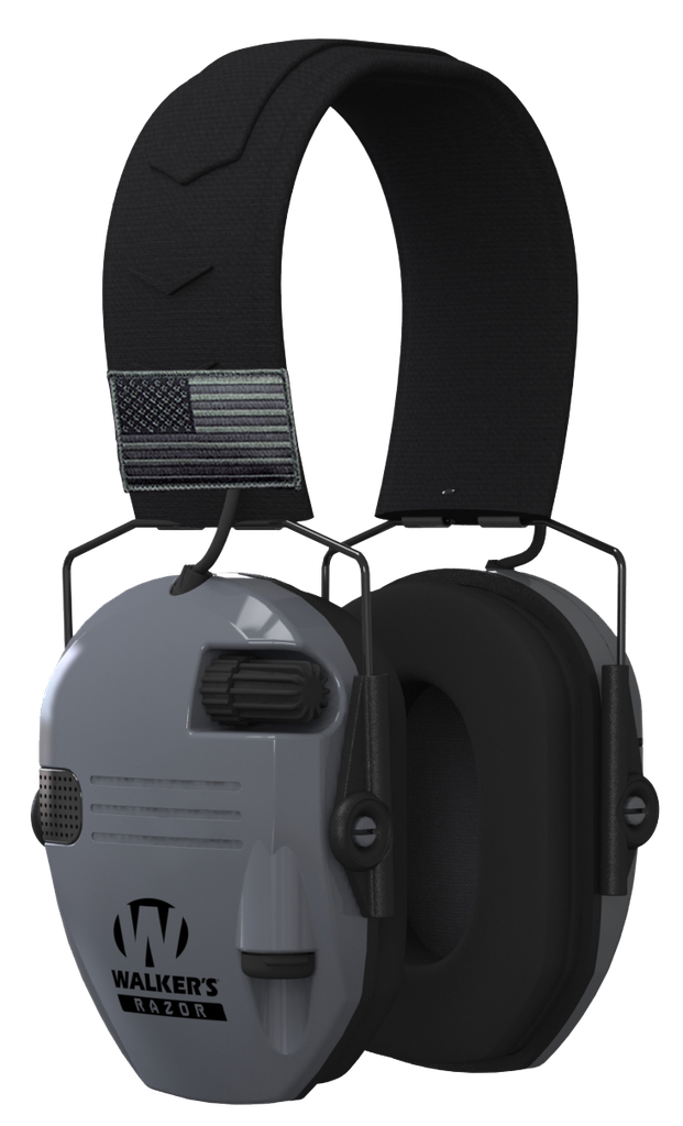 [16064] WALKER'S GWPRSEMPATGY RAZOR PATRIOT 23 DB OVER THE HEAD SPORTS SOUTH EXCLUSIVE BLACK/GRAY POLYMER