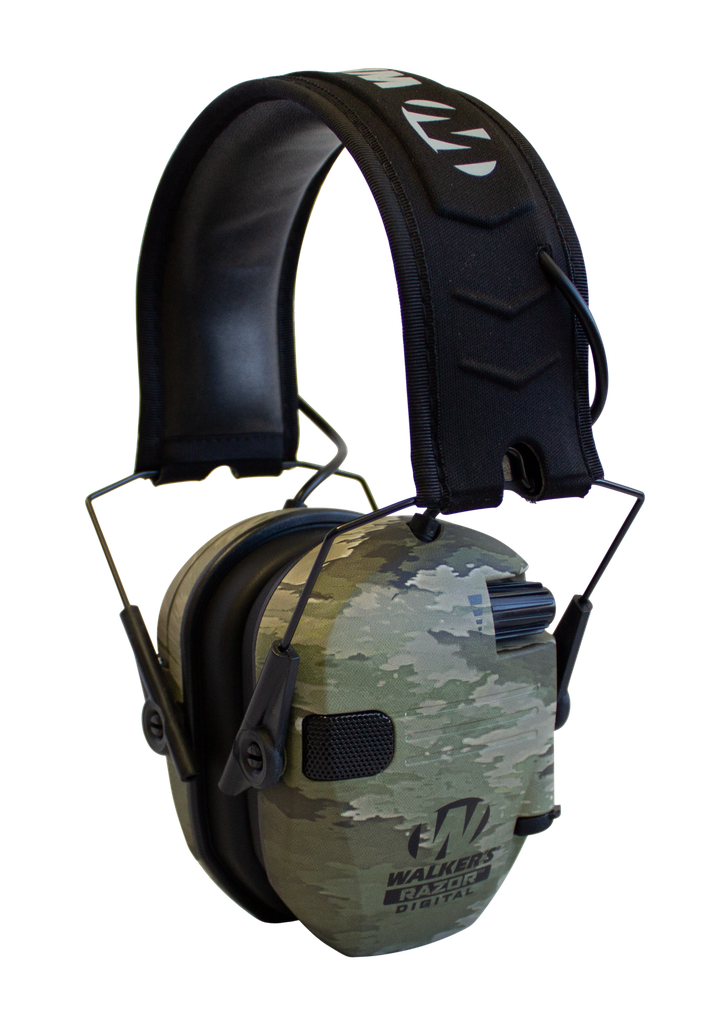 [16061] WALKER'S GWPDRSEMAIX RAZOR PRO DIGITAL ELECTRONIC MUFF POLYMER 23 DB OVER THE HEAD ATACS-IX CAMO/BLACK ADULT