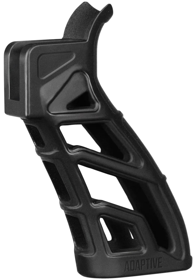 [15571] ADAPTIVE TACTICAL AT01900 LIGHTWEIGHT TACTICAL GRIP (LTG)  SKELETONIZED BLACK POLYMER, 25 DEGREE GRIP ANGLE, FITS AR PLATFORM