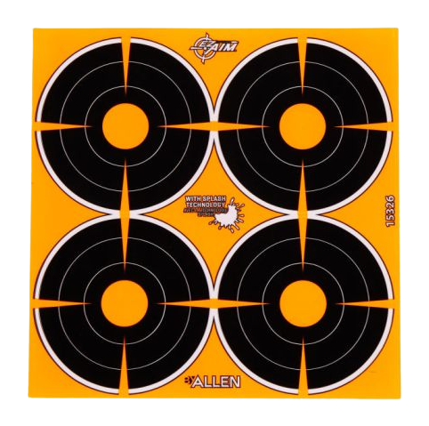 [15230] ALLEN EZ AIM ADHESIVE SPLASH 3 BULLSEYE 12PK