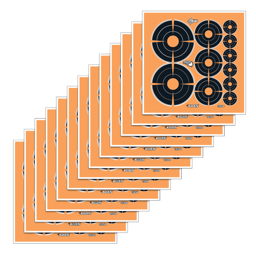 [15228] ALLEN COMPANY EZ-AIM 15254 SPLASH REACTIVE  BULLSEYE VARIETY ADHESIVE PACK 12 PACK