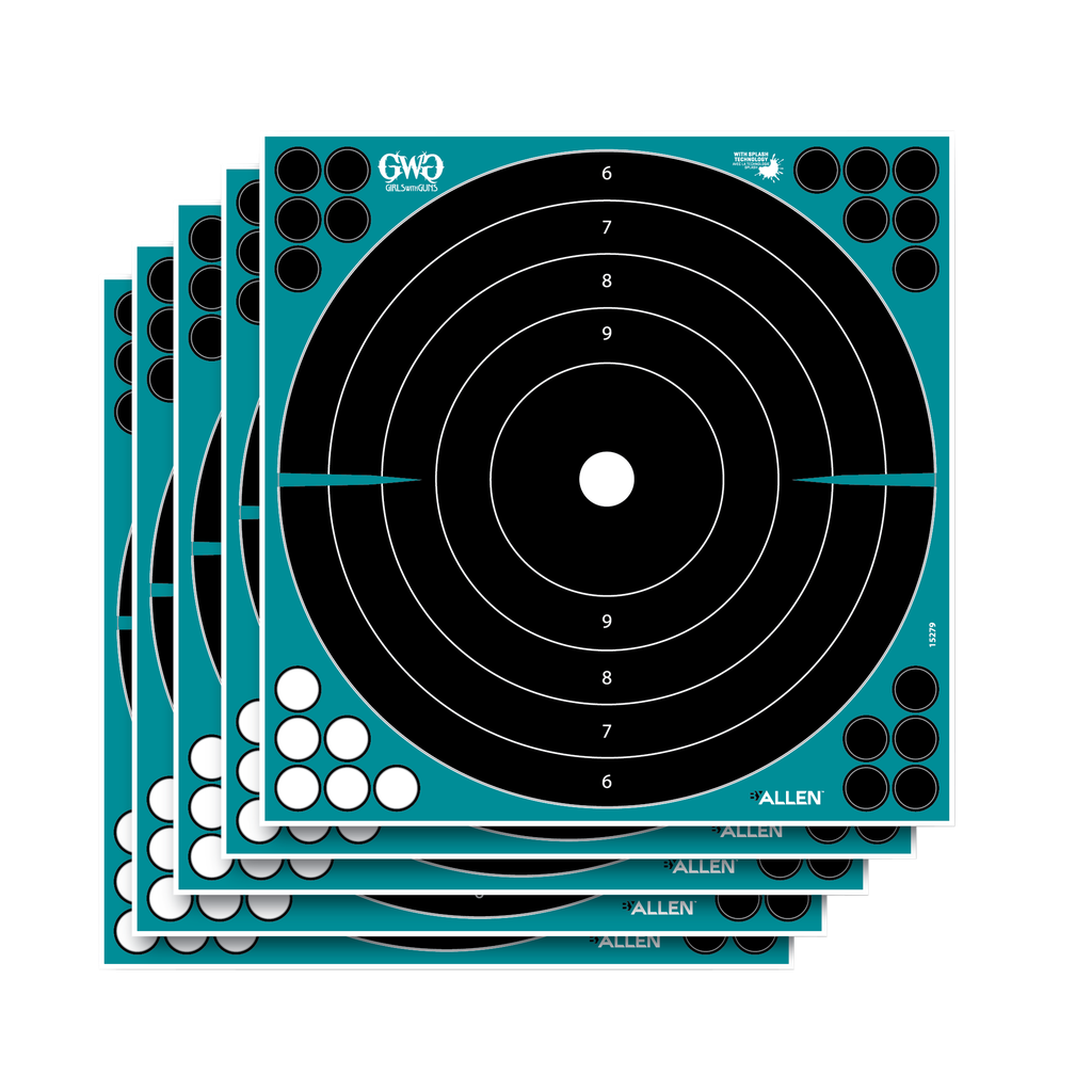 [15225] ALLEN GWG SPLASH ADHESIV 12 BULLSEYE 5PK