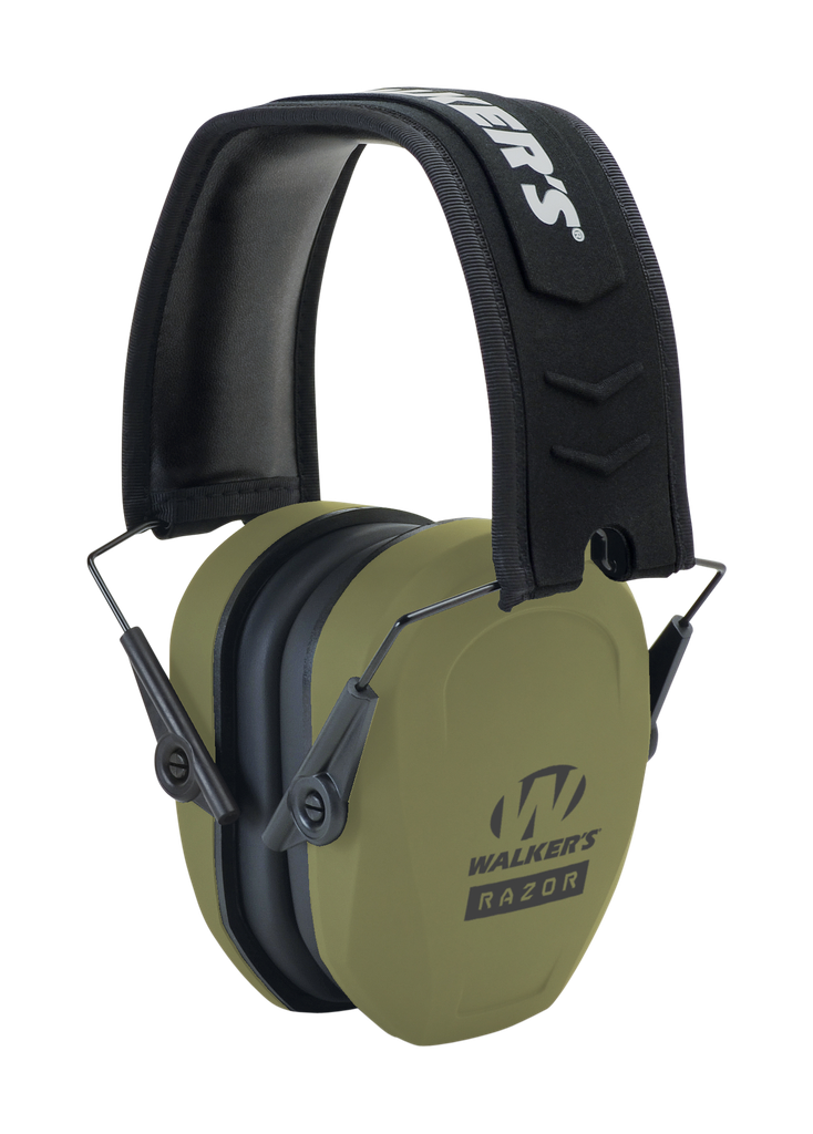 [14823] WALKER'S GWPRSMPASODG RAZOR SLIM PASSIVE MUFF 27 DB OVER THE HEAD OD GREEN/BLACK POLYMER