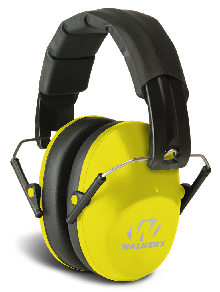 [14817] WALKER'S GWPFPM1YL PRO LOW PROFILE PASSIVE MUFF 22 DB OVER THE HEAD BLACK/YELLOW POLYMER