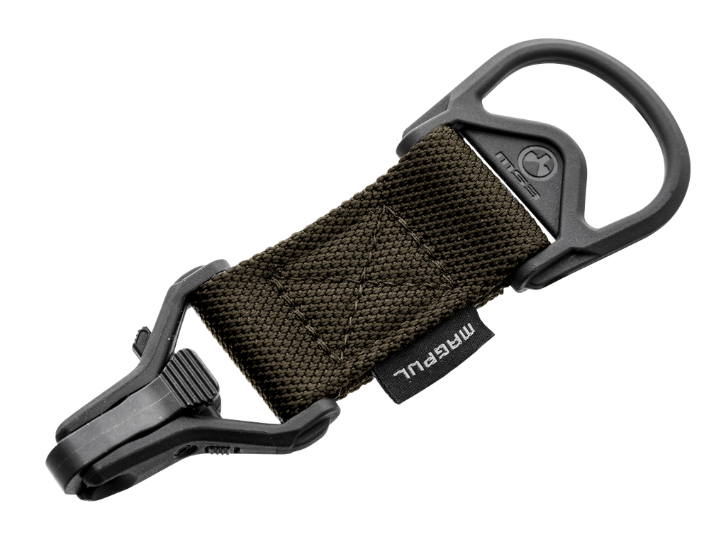 MAGPUL MAG516-RGR MS1/MS3 SLING ADAPTER MADE OF STEEL WITH RANGER GREEN MELONITE FINISH, POLYMER HARDWARE, NYLON 1.25" WEBBING & TWO TO ONE-POINT DESIGN FOR AR-15, M4 & M16
