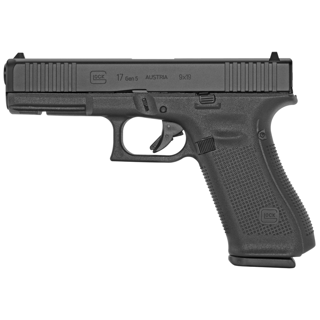 GLOCK 17 G17 GEN5 HGA 9MM 4.9IN BBL FS 5LB 3/17RD MAGS FRONT SERRATIONS