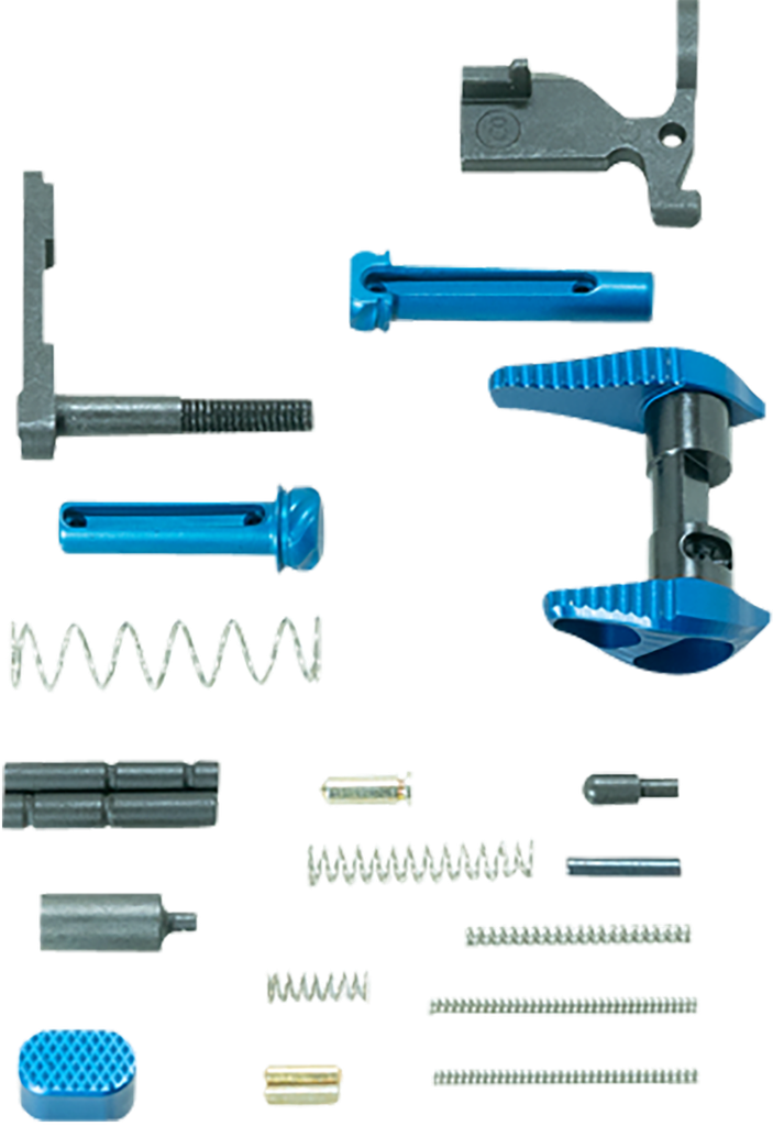 [12960] TIMBER CREEK OUTDOORS ARLPKB LOWER PARTS KIT  BLUE ANODIZED ALUMINUM FOR AR-15