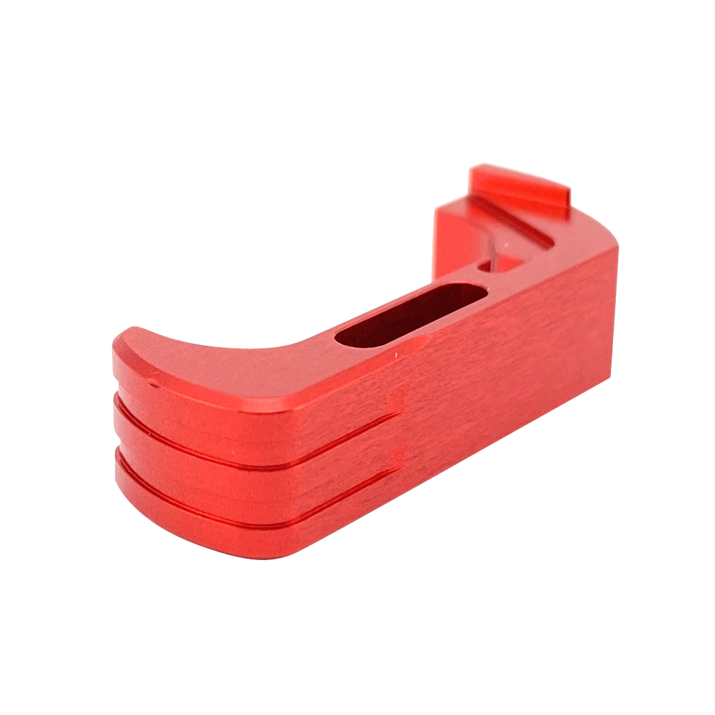 Cross Armory CRG5MCRD Magazine Catch Extended Compatible with Glock Gen4-5 Red Anodized Aluminum