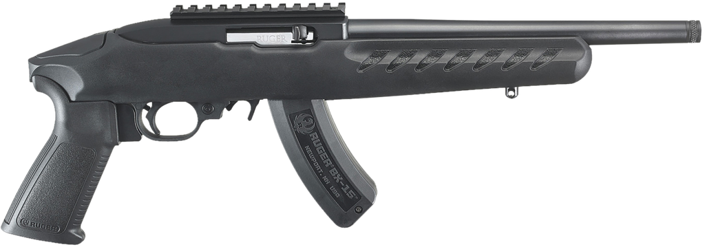 [12609] RUGER RUG 22 CHARGER 22LR 10 BLK POLY A2 W/ RAIL 15RD