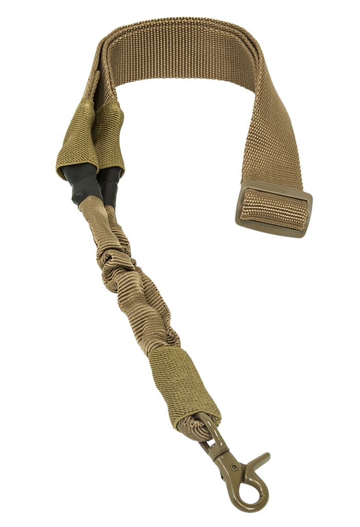 [12303] NORTH CAROLINA STAR NCSTAR AARS1PT SINGLE POINT SLING  TAN NYLON 44"-60" OAL ADJUSTABLE BUNGEE